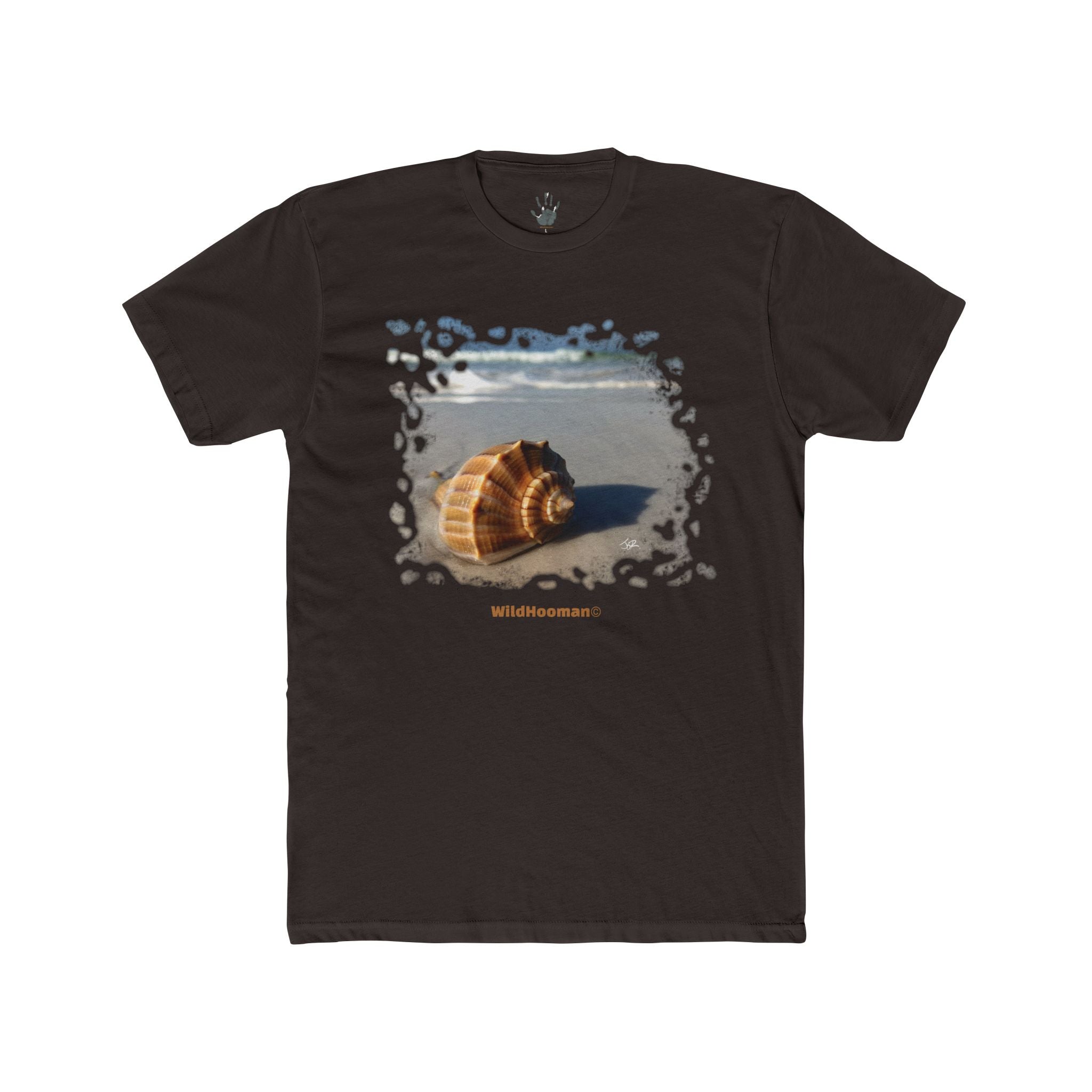 Wildhooman Anna Maria Island, FL Whelk Shell Unisex Cotton T-shirt
