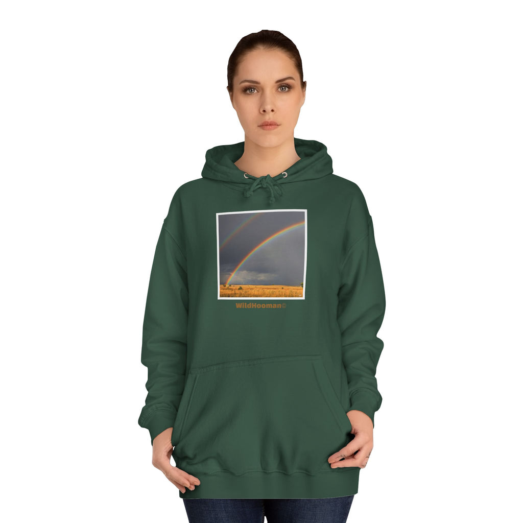 WildHooman Unisex Rainbow College Hoodie