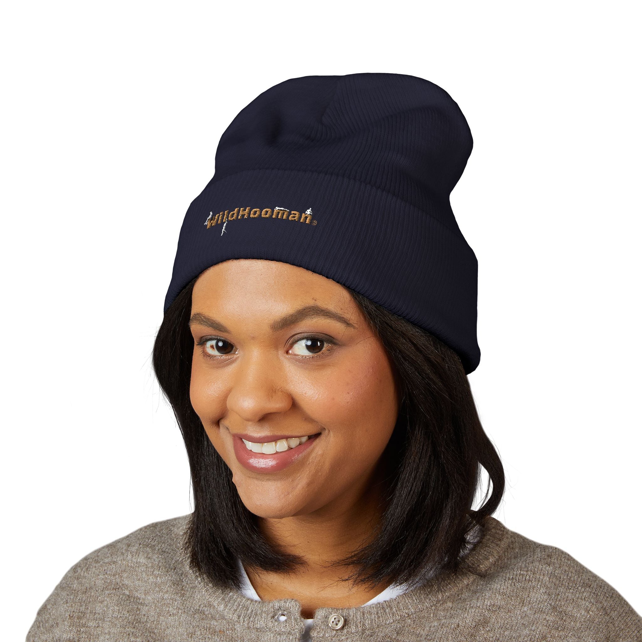 WildHoodman Embroidered Cuffed Beanie - WildHooman