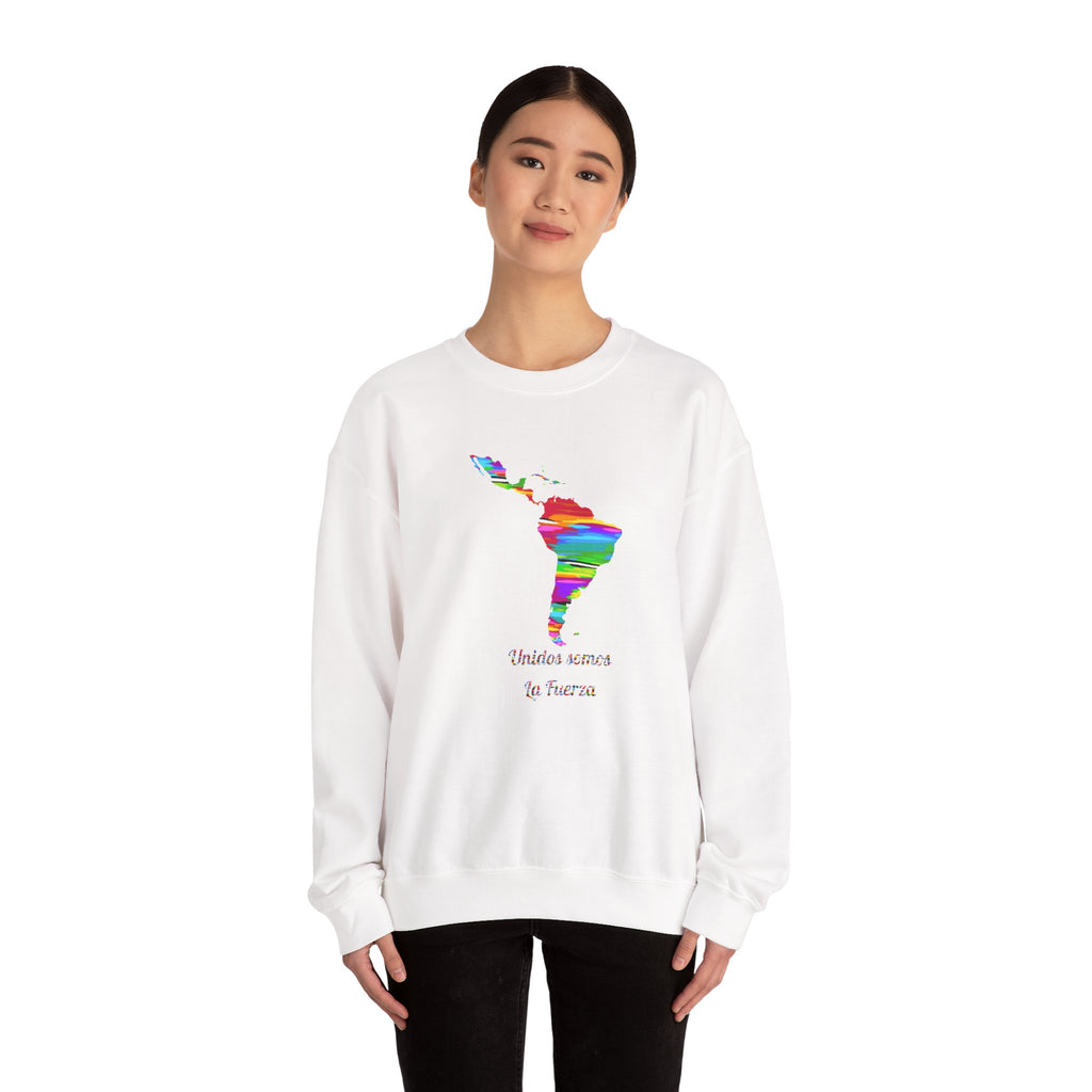 WildHooman Unidos Somos La Fuerza Unisex Cozy Crewneck Sweatshirt - WildHooman