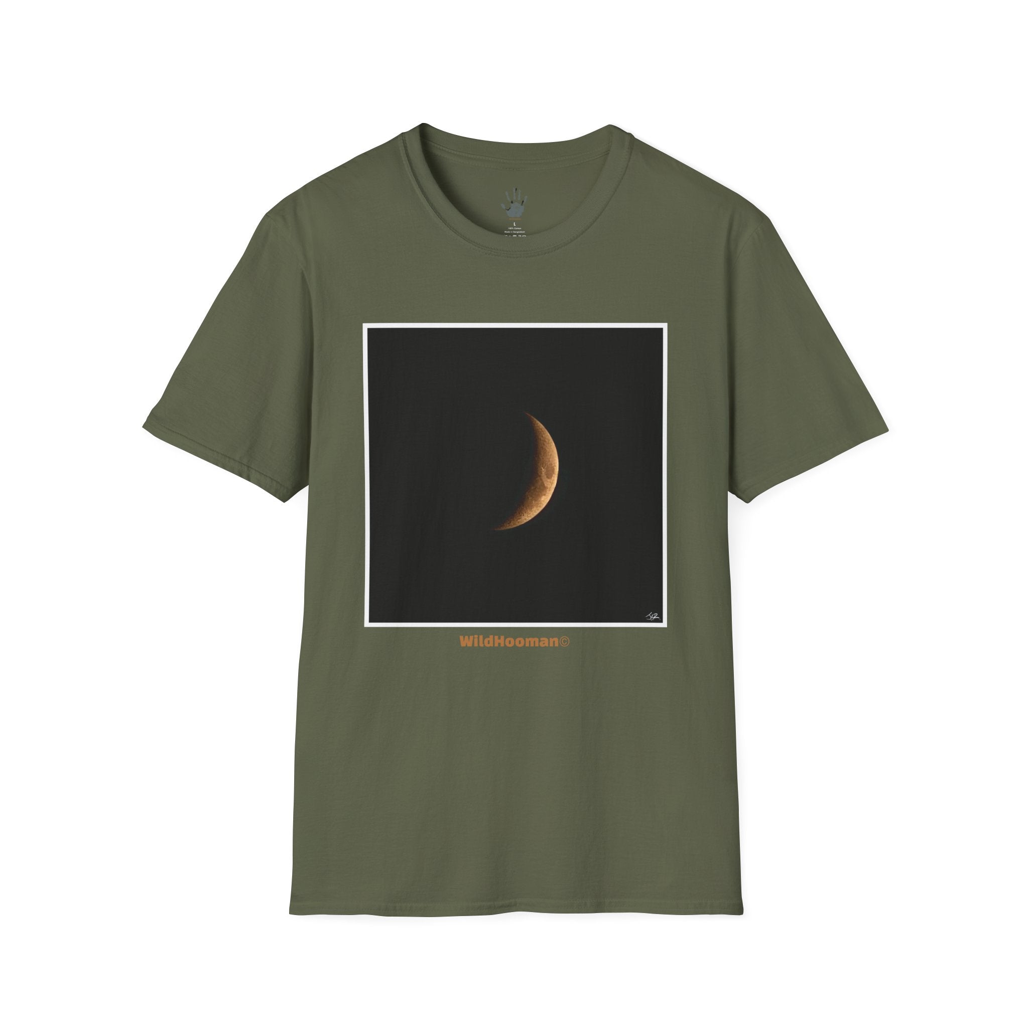 WildHooman Crescent Moon Graphic Unisex Softstyle T-Shirt