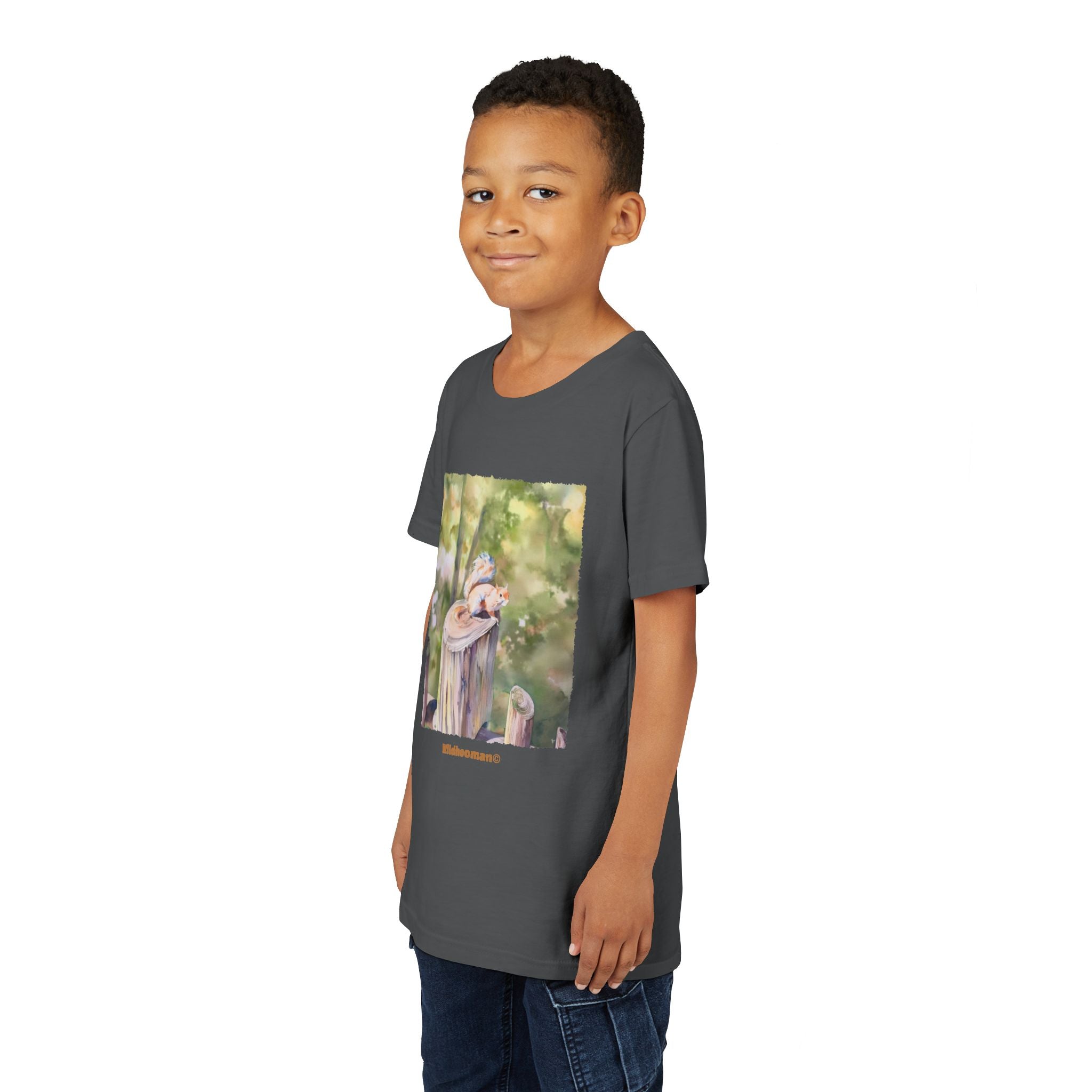 WildHooman Watercolor Squirrel Youth T-shirt