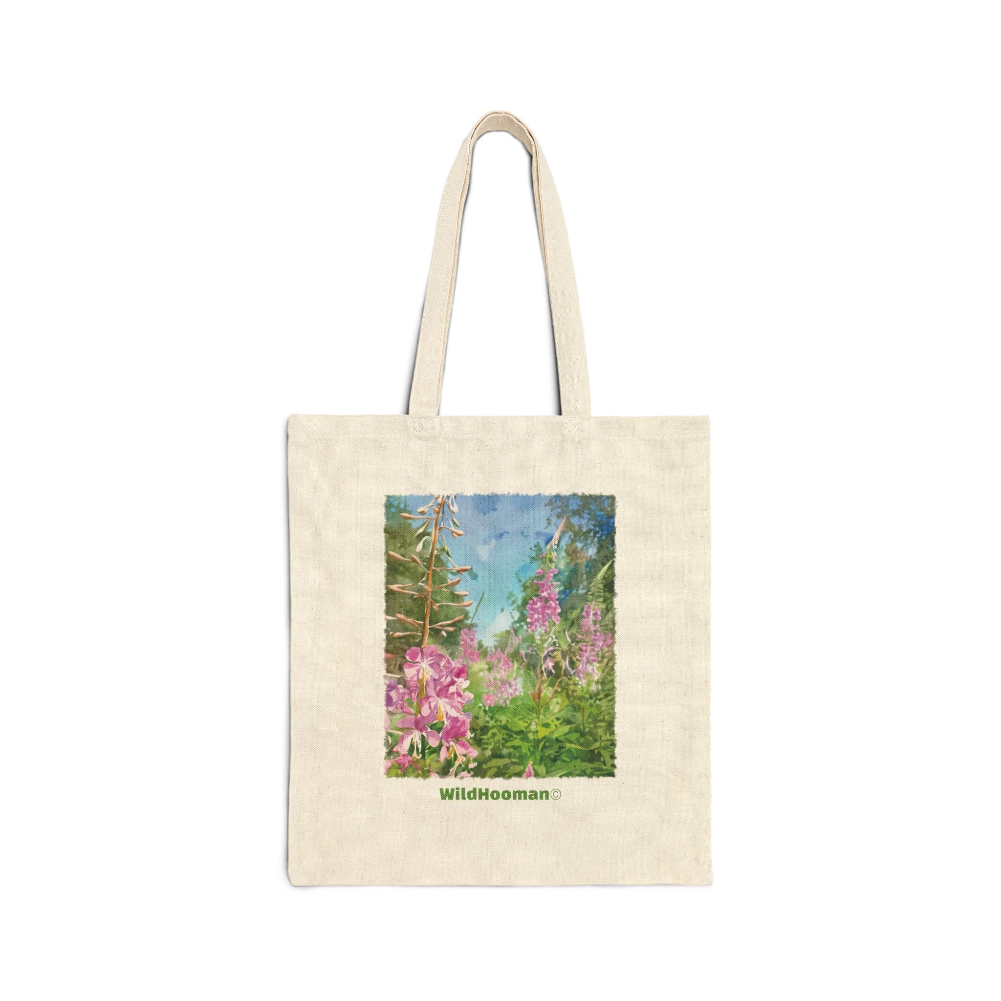WildHooman Wildflower Canvas Tote Bag - Eco-Friendly Shopping Companion