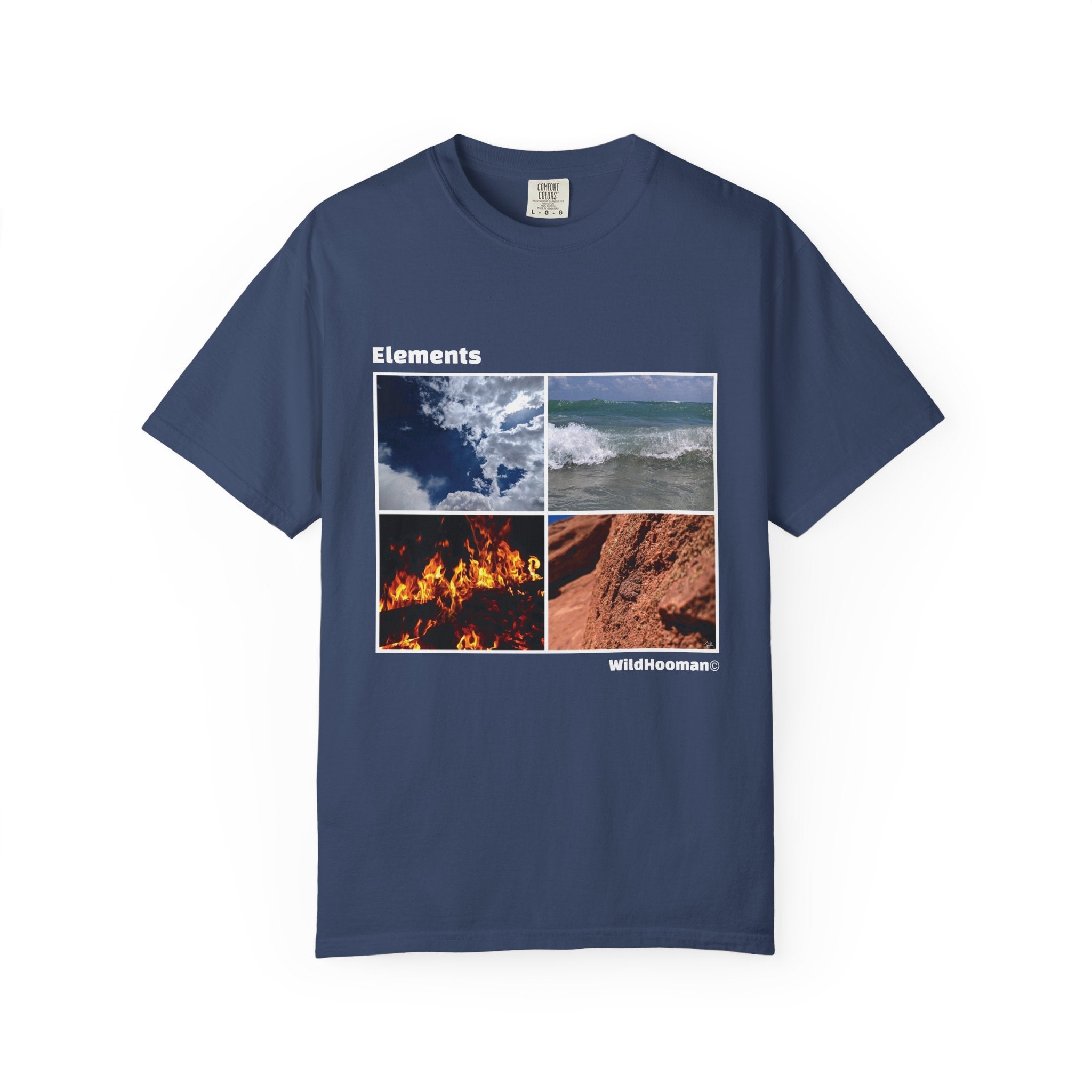 WildHooman Nature's Elements Unisex T-Shirt - Ocean, Fire, Earth & Air